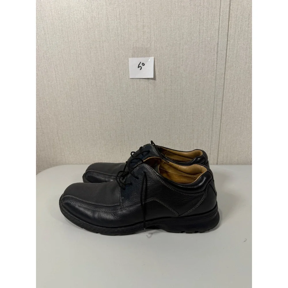 Dockers Mens Black Leather Oxford Square Toe Lace Up Dress Shoes 10.5M 90-29024
